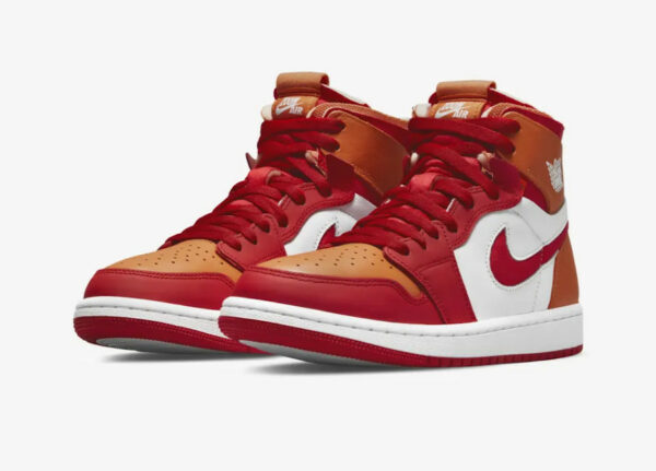 Air Jordan 1 Zoom Air Comfort oarnge rouge et blanche (1)