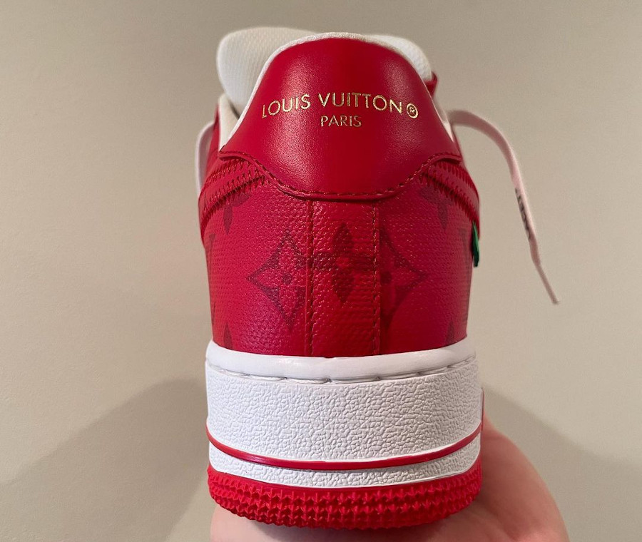 LV x Nike Air Force 1 Low blanche et rouge (2)