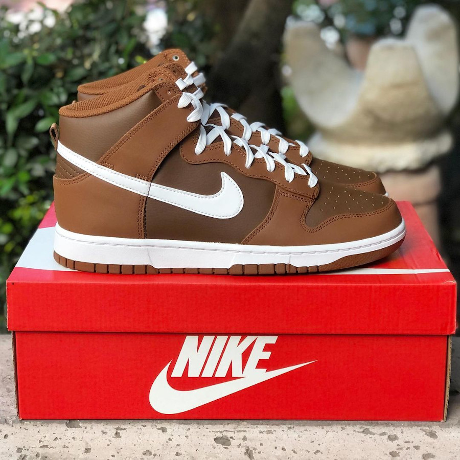 Nike dunk on sale high marron