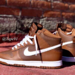 Nike Dunk High Retro marron et blanche (9)