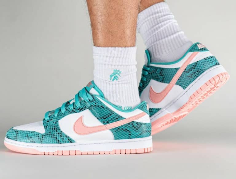 Nike Dunk Low 'Snakeskin' Washed Teal Coral DR8577-300