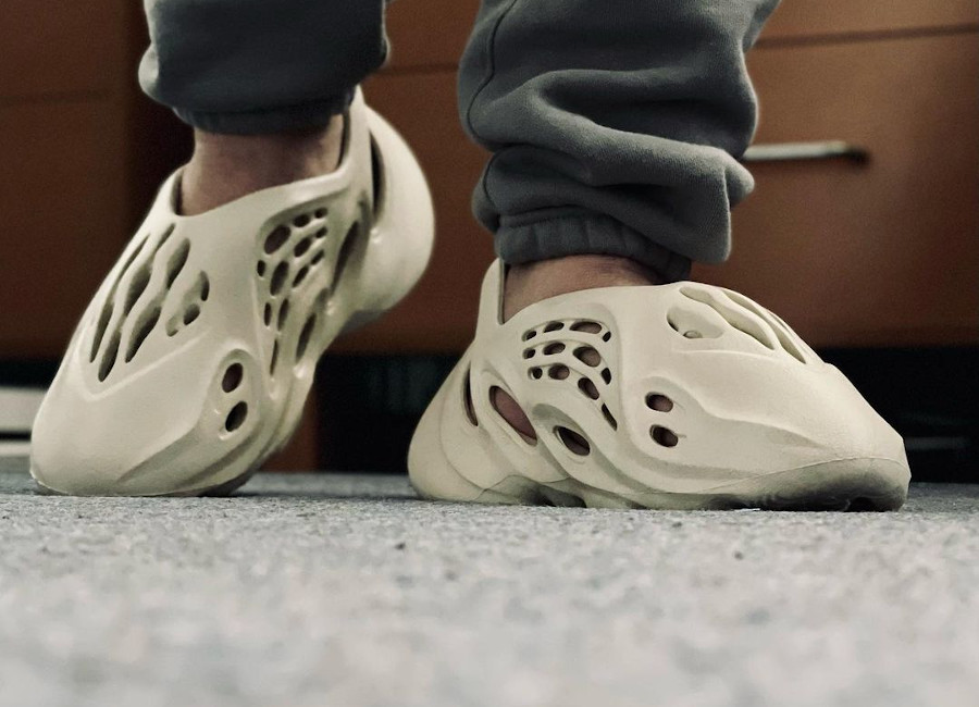 Adidas Yeezy Foam Runner sable on feet