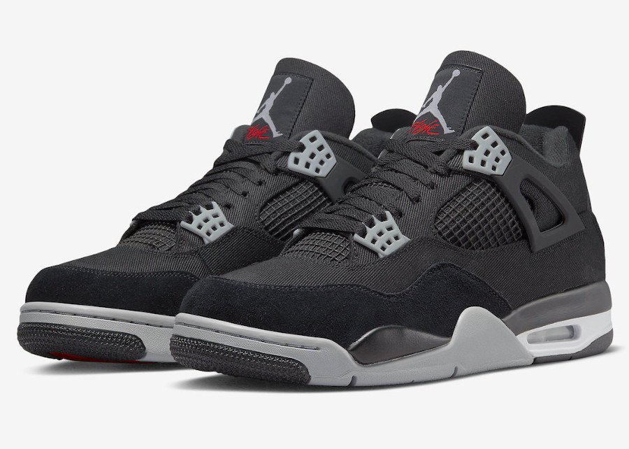 Air-Jordan-4-Black-Canvas-