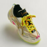 Asics Gel 1130 beige rose et jaune fluo (1)