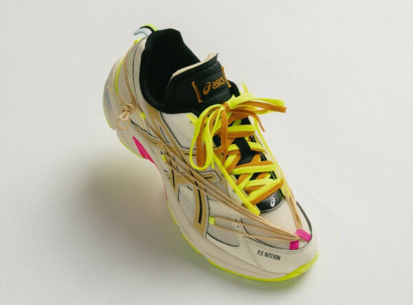 Asics Gel 1130 beige rose et jaune fluo (1)