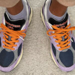 New Balance 990v3 TD violette bleu foncé et orange (5)