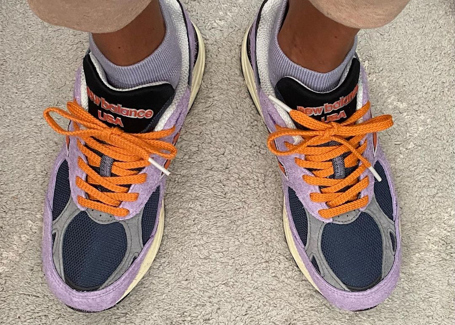 New Balance 990v3 TD violette bleu foncé et orange (5)