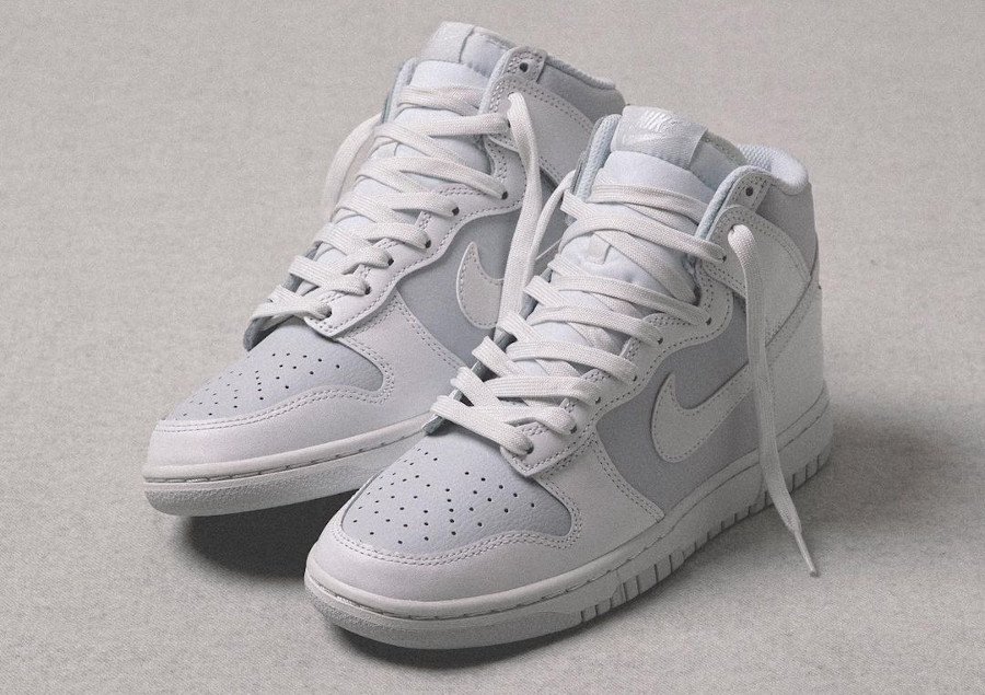 Nike Dunk High blanche et grise (3)