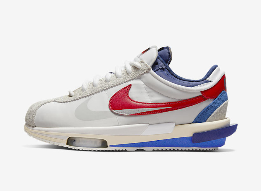 Nike Zoom Cortez x Sacai White and University Red