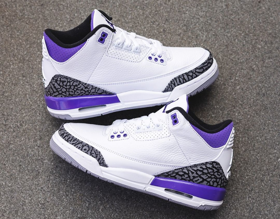 Air Jordan 3 blanche et violette (4)