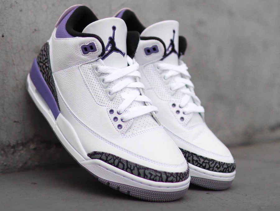 Air Jordan 3 blanche et violette (5)