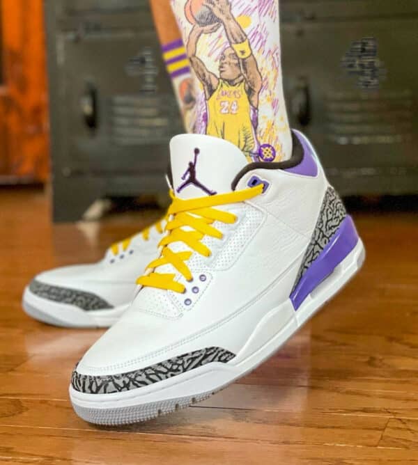 black and purple jordan 3