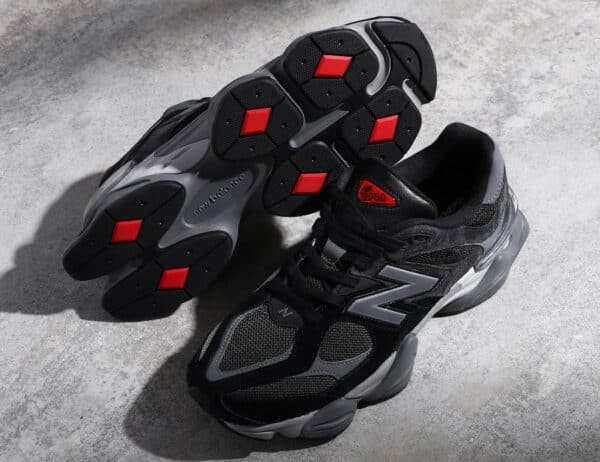 new balance 9060 black with castlerock and rain cloud u9060blk