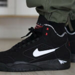 Nike Air Flight Lite noire blanche et rouge on feet 1 150x150