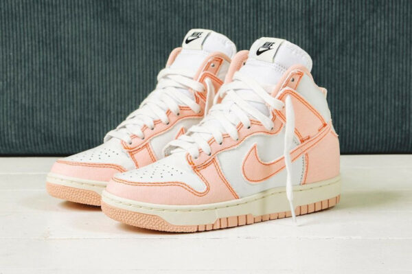 Nike Dunk High 85 en jeans délavé pastel (2)