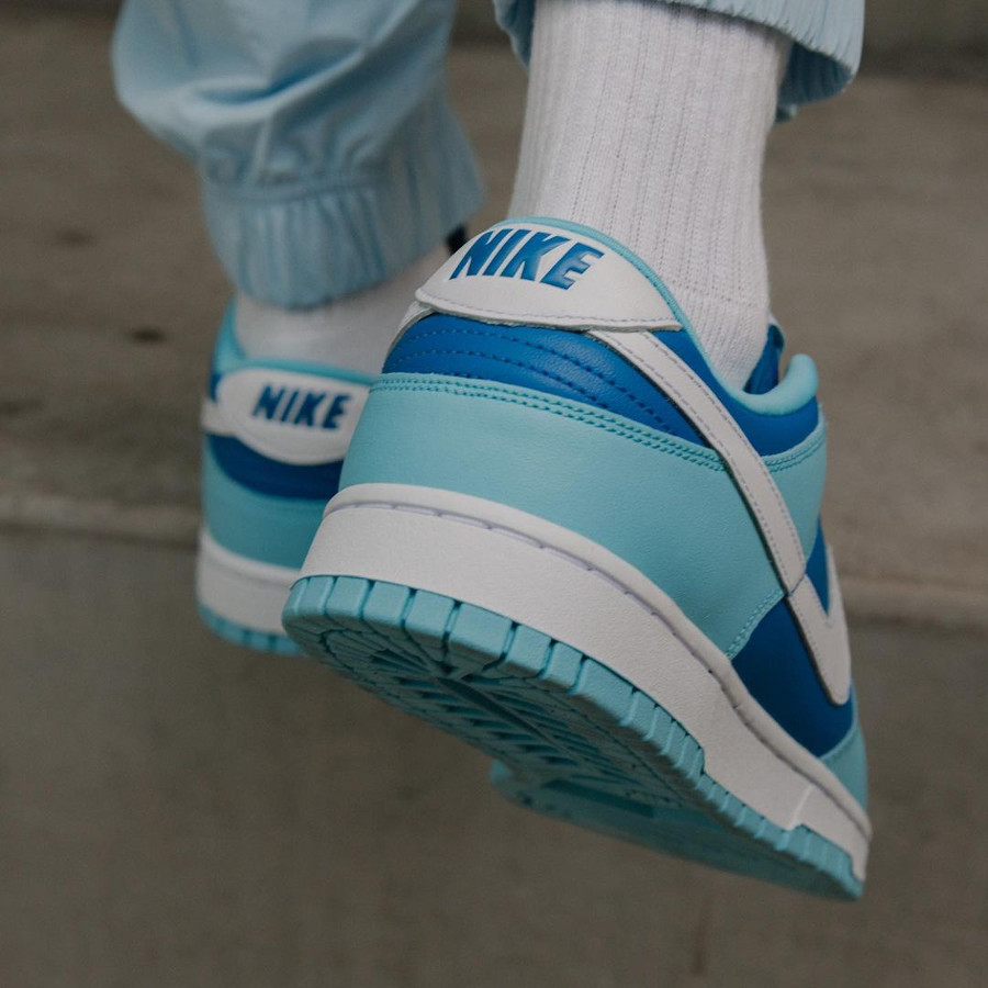 Nike Dunk Low blanche bleu ciel bleu marine (1)