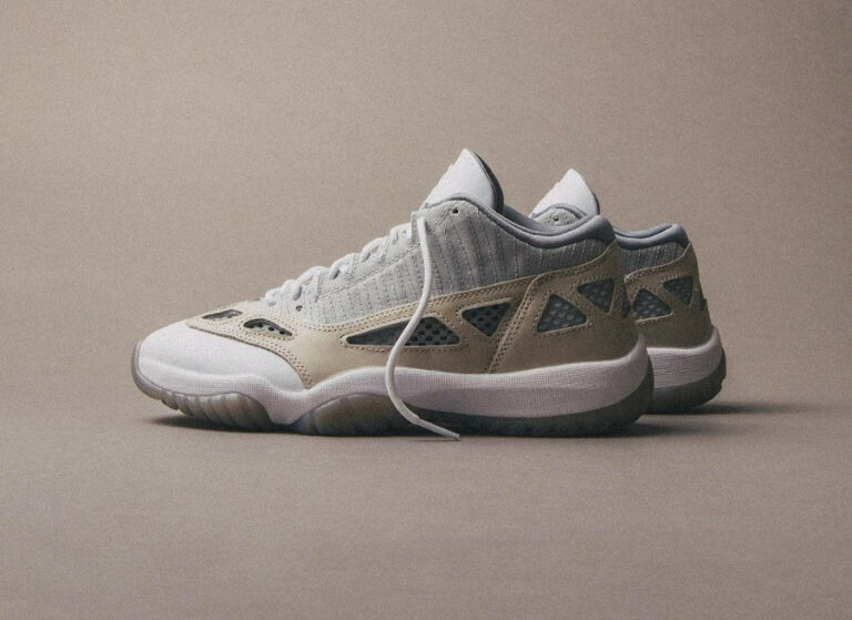 Air Jordan 11 Low IE grise blanche et marron (1)