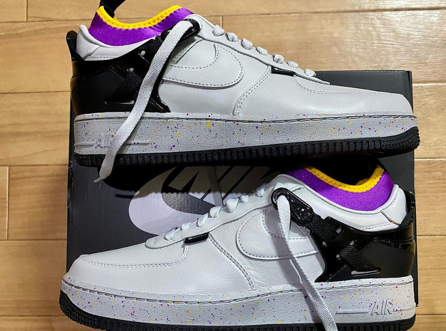 Nike Air Force 1 Low Takahashi grise violette et jaune (2)