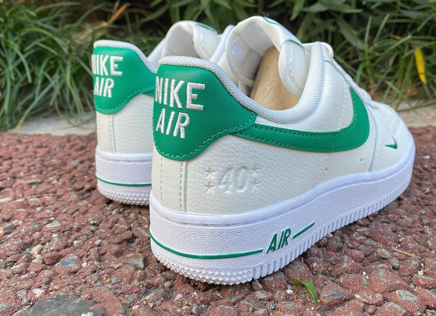 Nike Air Force 1 basse beige et vert 40th anniversary (8)