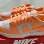 Nike Dunk Low blanche et rose saumon (5)