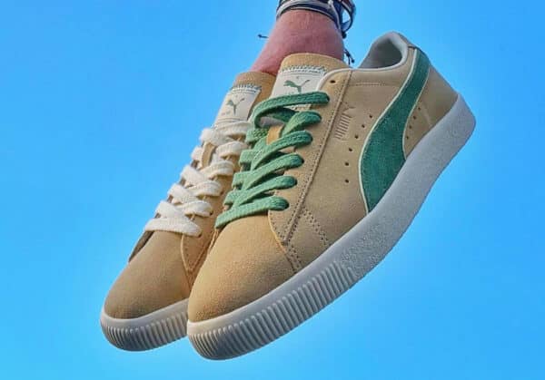 Puma Suede beige et verte 2022 (6)