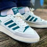 Adidas Centennial 85 basse blanche grise et verte (6)