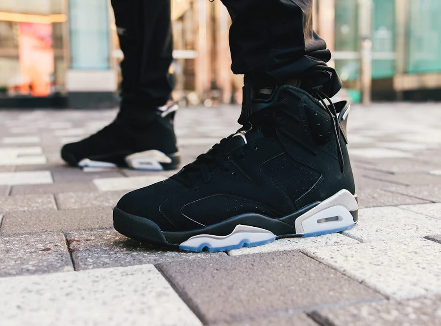 Air Jordan 6 en suède noir et gris métal (7)