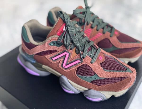 New Balance 9060 marron verte et rose (1)