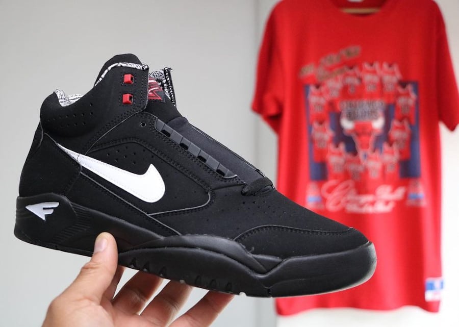 Nike Air Flight Lite Mid Black White Varsity Red en promo