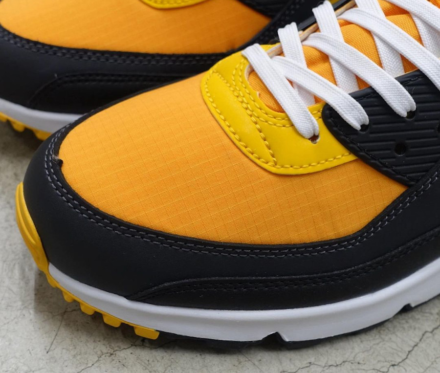 Nike Air Max 90 grise jaune et orange (3)