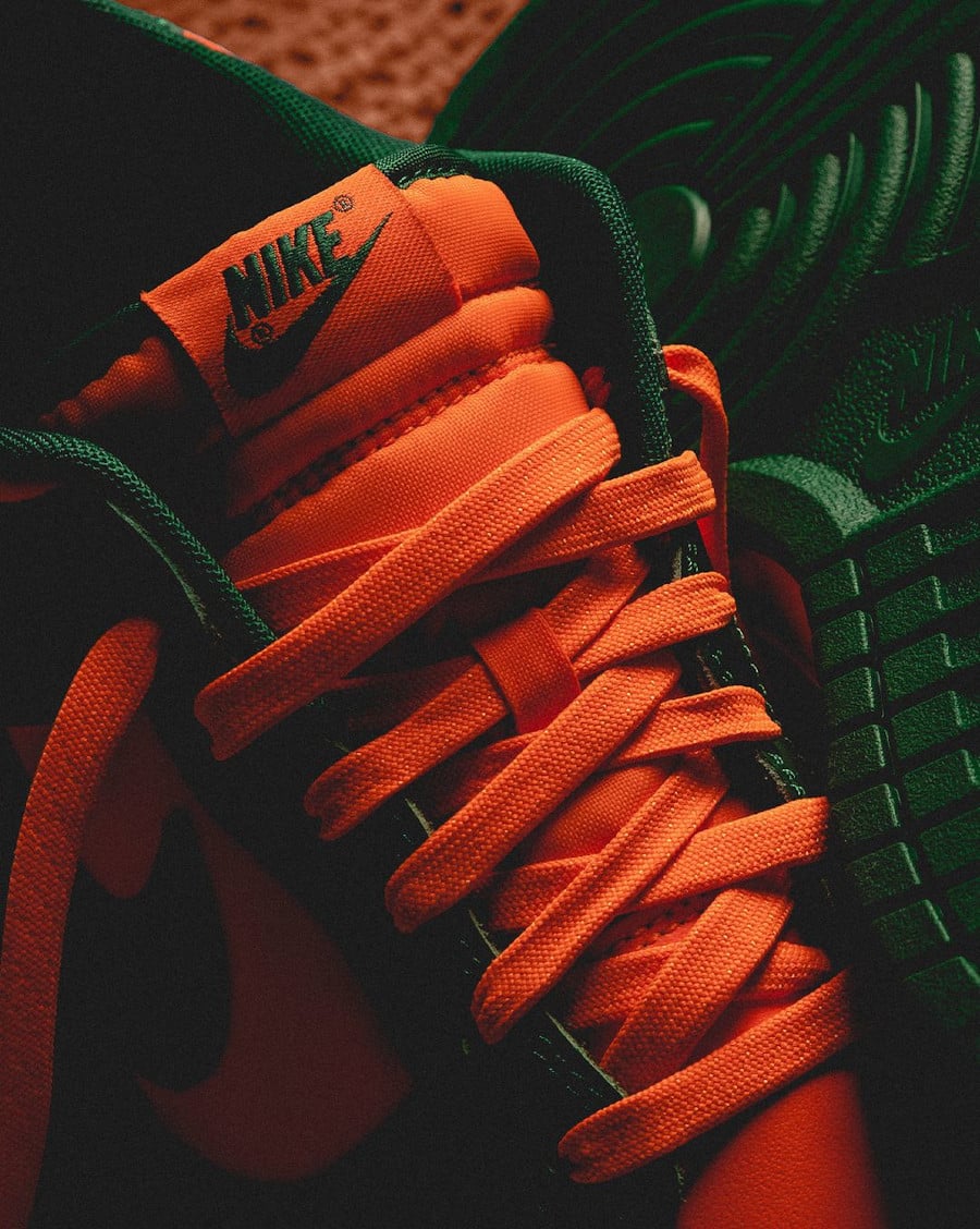 Nike Dunk Low orange et verte (3)