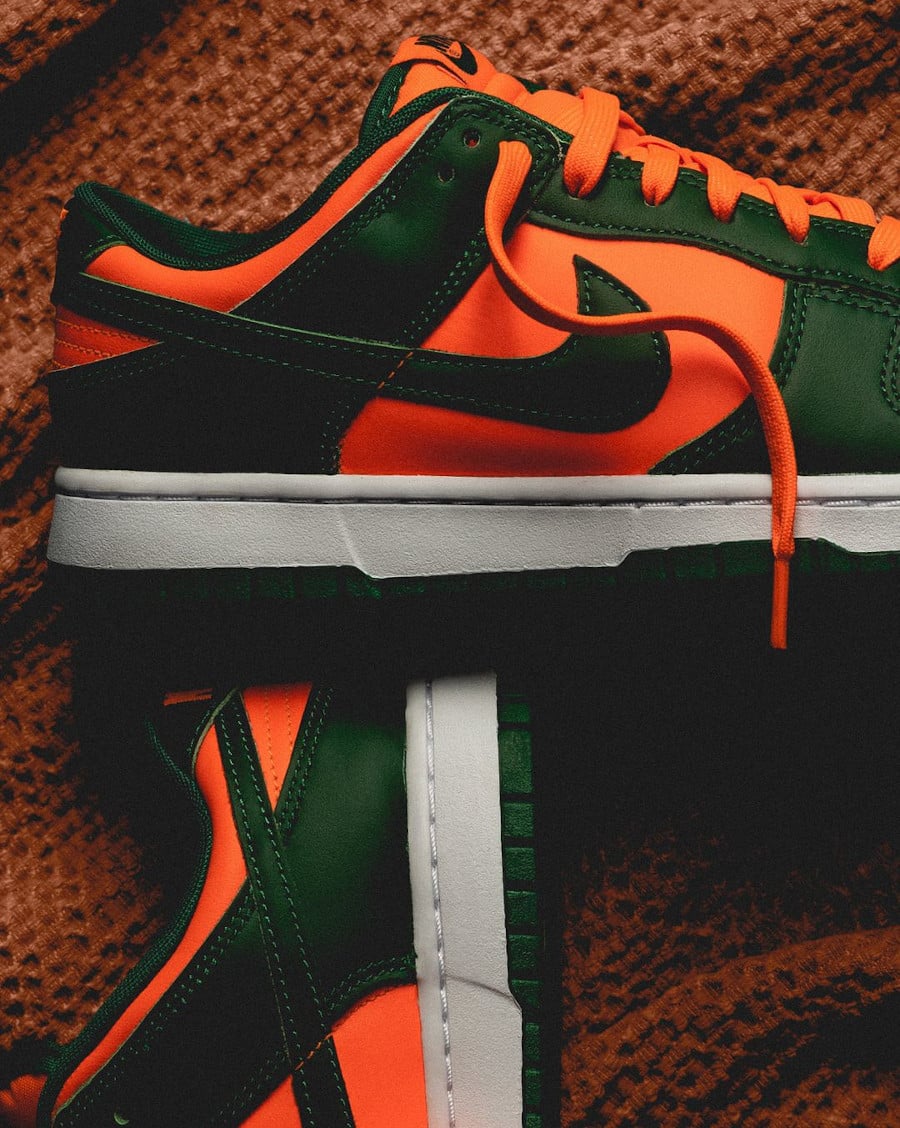 Nike Dunk Low orange et verte (4)