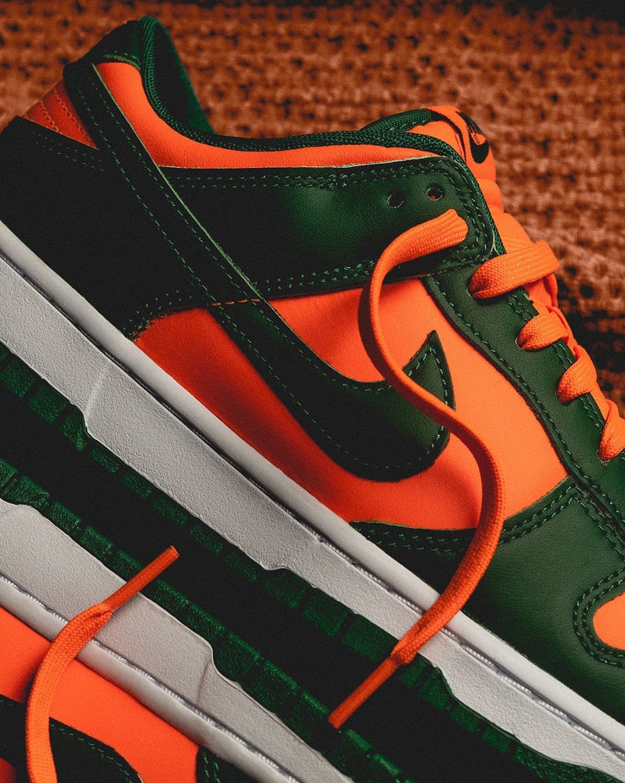 Nike Dunk Low orange et verte (5)