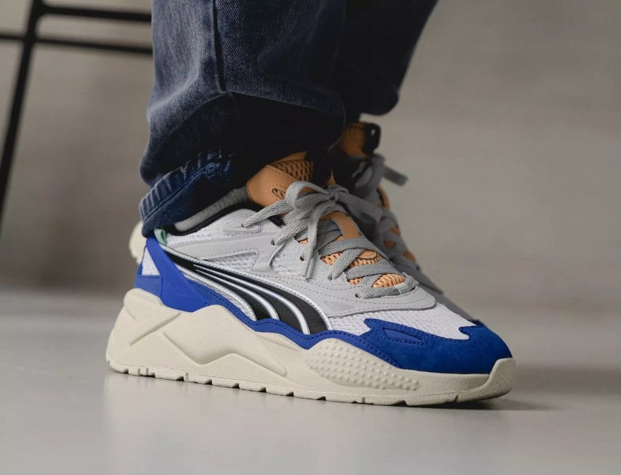 Puma RSX Efekt grise bleue et pêche (4)