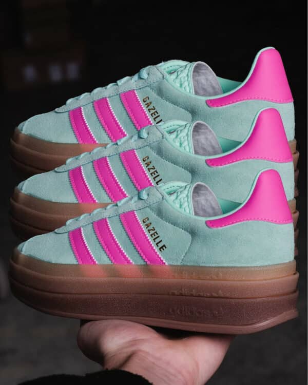 Adidas Gazelle Bold Compensée Mint Pink (vert menthe) H06125