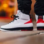 Air Jordan II OG Varisty Red 22 on feet