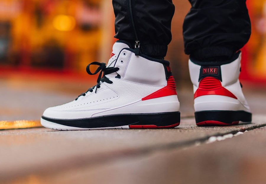 Air Jordan II OG Varisty Red 22 on feet