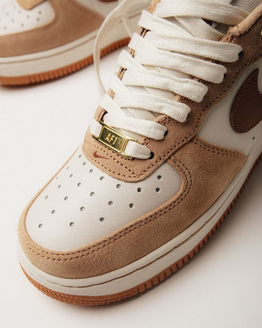 Nike Air Force 1 basse Lux blanche et beige 2022 (4)