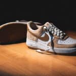 Nike Air Force 1 basse Lux blanche et beige 2022 (couv)