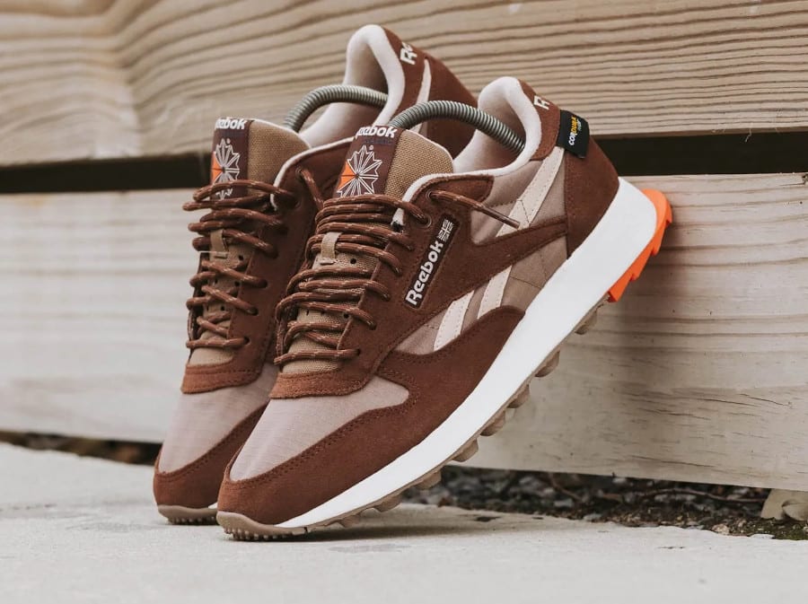 Reebok Classic Leather Cordurafabric marron et beige (3)