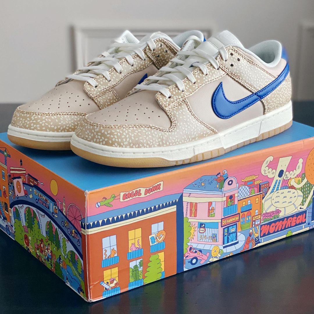 Nike Dunk Low beige pain rond (4)