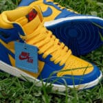 Air Jordan 1 Low Gym Red 553558-036 High jaune et bleue 2023 (2)