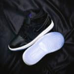 Air Jordan 1 Mid Space Jam vernis noir brillant DV1308-004