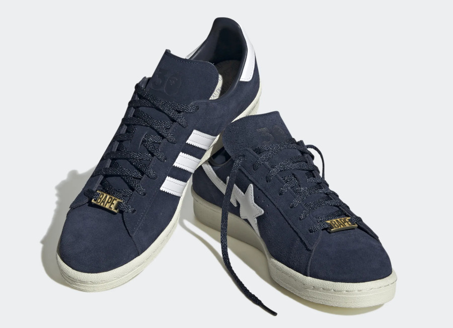 Bape x Adidas Campus 80s Collegiate Navy