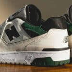 New Balance 550 blanc cassé et vert forêt (4)