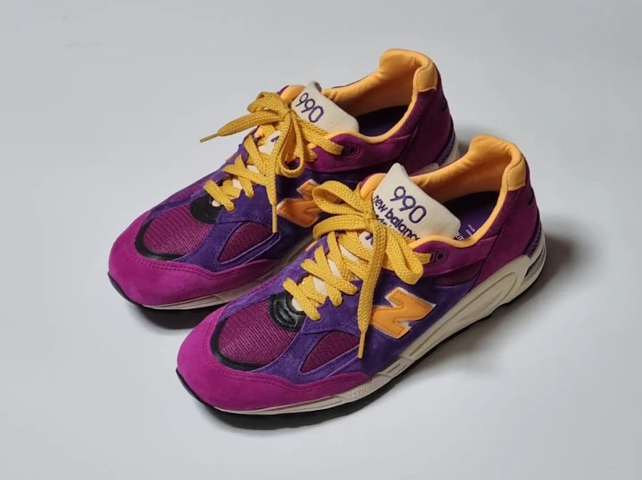 New Balance 990v2 violet jaune magenta (6)