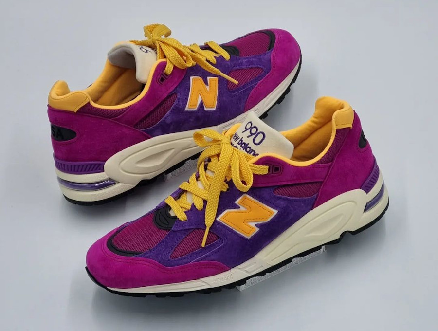 New Balance 990v2 violet jaune magenta (7)