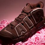 Nike Air More Uptempo marron et rose (2)