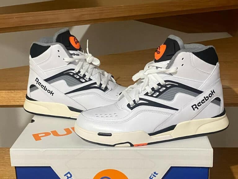 Reebok Pump TZ blanche noire et orange (5)
