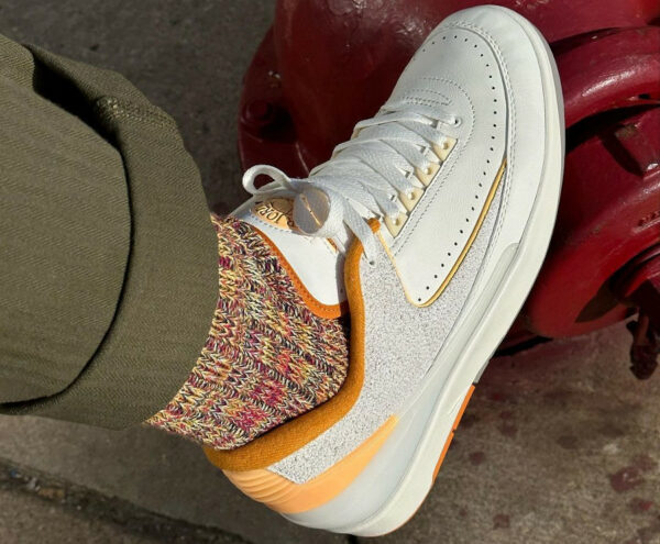 Air Jordan 2 Low beige crème orange pastel (couv)